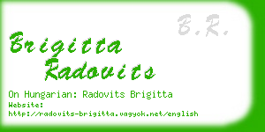 brigitta radovits business card